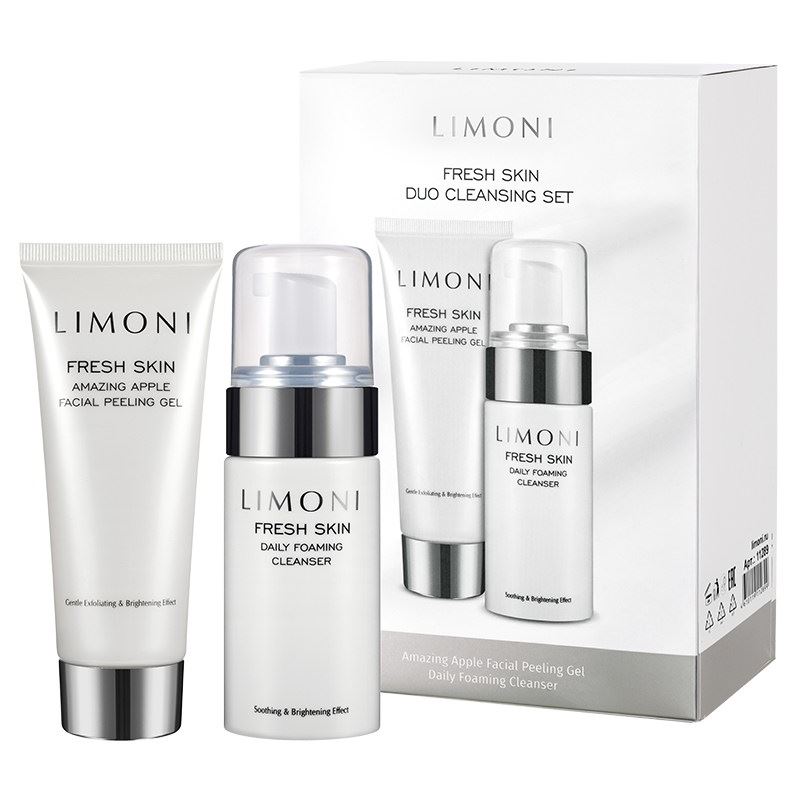 Limoni Gift Sets Набор Fresh Skin Duo Cleansing Set - пенка Daily, пилинг-гель Amazing Apple Peeling Gel Набор: пенка Daily , пилинг-гель Amazing Apple