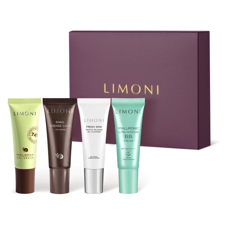 Limoni Gift Sets Набор Daily Care Set миниатюр ежедневного ухода  Набор: гель, ББ-крем, гель-крем, крем для век