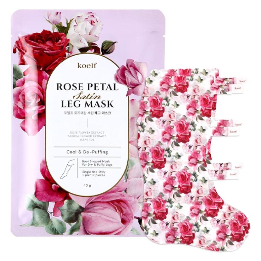 Petitfee Face Care Koelf Rose Petal Satin Leg Mask Тканевая маска для ног