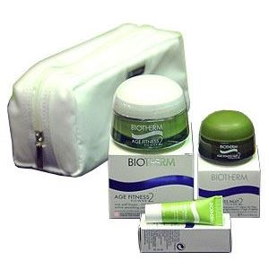 Biotherm Kits Age Fitness Power 2. Repair Lalo (dry skin) Набор косметики против первых признаков старения для сухой кожи (3 предмета + косметичка)