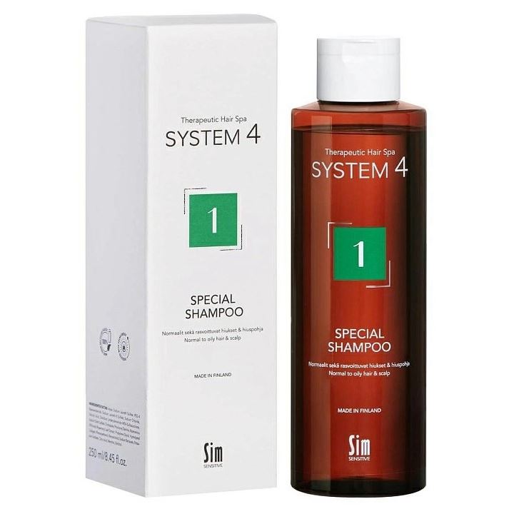 Sim Sensitive System 4 Шампунь №1 Special Shampoo  Терапевтический шампунь №1 для нормальной и жирной кожи головы