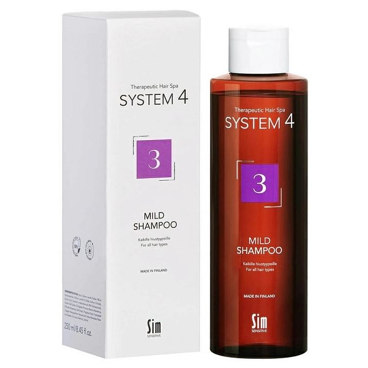 Sim Sensitive System 4 Шампунь №3 Mild Shampoo Терапевтический шампунь №3 профилактический для всех типов волос