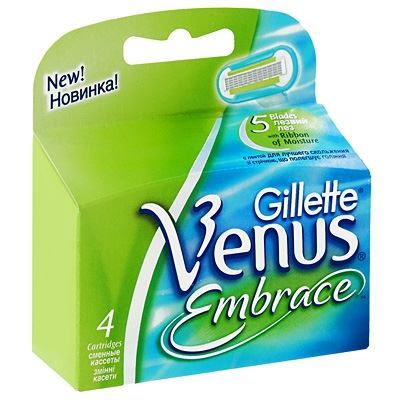 Gillette Venus  Embrace - 4 Сменные Кассеты Набор сменных кассет для бритья Venus Embrace - 4 шт