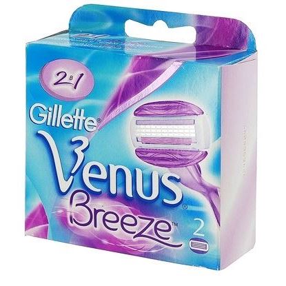 Gillette Venus  Breeze - 2 Сменные Кассеты Набор сменных кассет для бритья Breeze - 2 шт