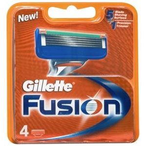 Gillette Бритвенные системы Fusion - 4 Сменные Кассеты Набор сменных кассет для бритья Fusion - 4 шт