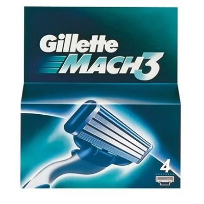 Gillette Бритвенные системы Mach3 - 4 Сменные Кассеты Набор сменных кассет для бритья Mach3 - 4 шт