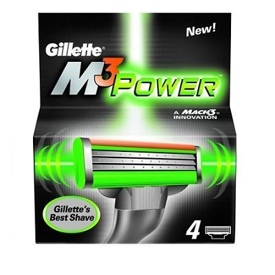 Gillette Бритвенные системы Mach3 Power - 4 Сменные Кассеты Набор сменных кассет для бритья M3 Power - 4 шт