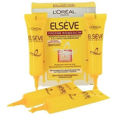 L'Oreal Elseve Против Ломкости Сыворотка S.O.S. Восстановление ELSEVE Живительная Сыворотка S.O.S. Восстановление для пересушенных, поврежденных, ломких волос