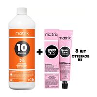 Набор: оттенки NN 8*90мл+ крем оксидант 3% 1000мл 8NN 2 шт. + 5NN 2 шт. + 3NN 2 шт. + 6NN 2 шт. + оксид 3%